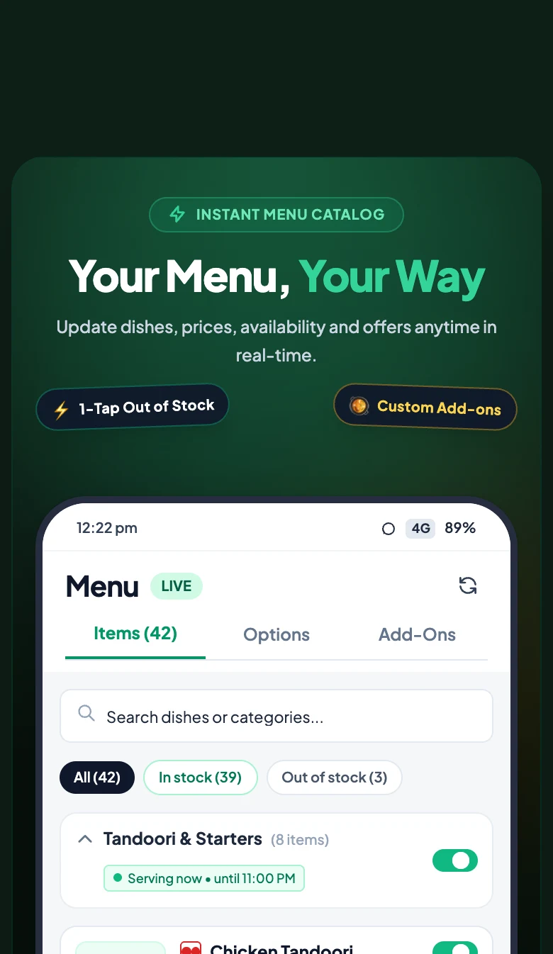 Crisfood Restaurant Partner Ap screenshot